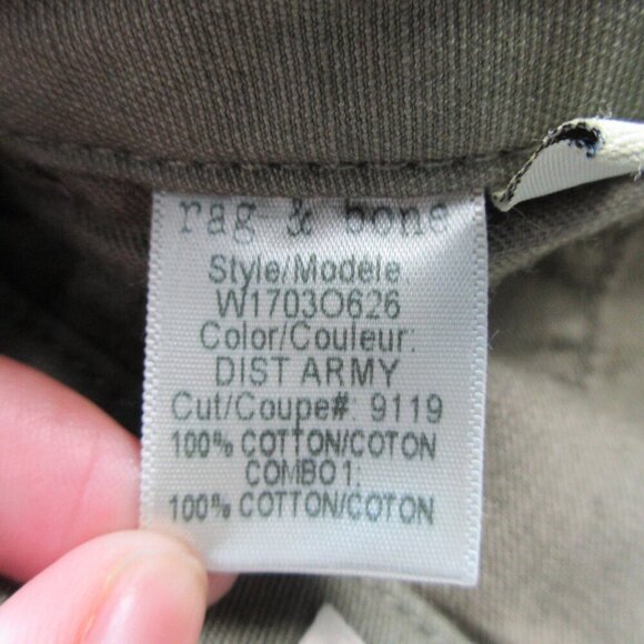 Rag & Bone Women's Cargo Pants 30 Green 100% Cotton Vtg Outdoor Workwear 776 - Picture 3 of 14